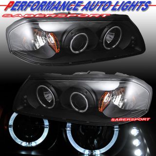 00 05 Chevy Impala Black Halo Projector Headlights LED