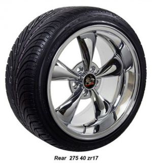 17x9 10 5 Chrome Bullitt Wheels Rims Tires Fit Mustang®
