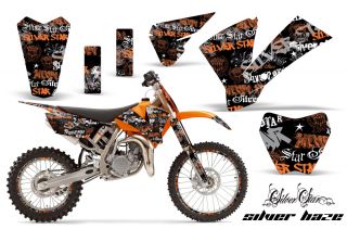Kit includes graphics for Shrouds(2),Fenders(front/rear ), Lower Fork