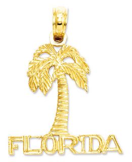 14k Gold Charm, Florida Palm Tree Charm   Bracelets   Jewelry