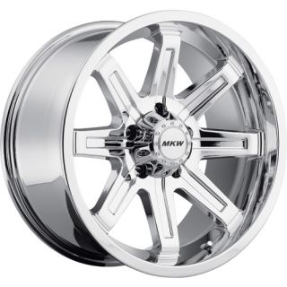 18x9 Chrome MKW Offroad M88 Wheels 5x5 10 Lifted Jeep Wrangler Rubicon