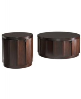 Solar Tables, 2 Piece Set (Round Cocktail Table and Round End Table