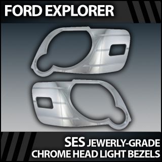 Chrome Headlight Trim includes (1) Passenger + (1) Driver Side Bezel