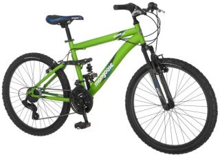 Mongoose 24 Status 2.0 Dual Suspension Mountain Bike   Matte Green