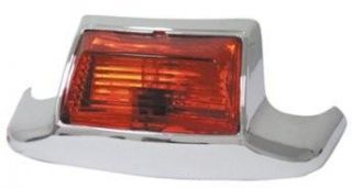 Chrome Red Lens Rear Fender Trim Light Lamp for Harley Dresser Style
