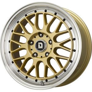 New 17x7 5 5x120 Drag Dr 45 Gold Wheels Rims