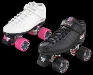 Riedell R3 Size 8 US 6 UK Black Quad Roller Skate Derby Speed Women