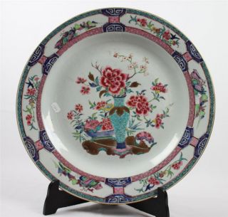 Great 18c Chinese Famille Rose Porcelain Plate 38cm Qianlong