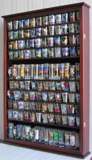 LARGE, 144 Shot Glass Display Case Wall Holder Cabinet, 1 door for 100