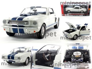 Collectibles 1966 Shelby GT350 GT 350 1 18 Diecast White with Blue