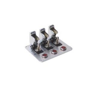 Pilot PL SW53CR Chrome Covers 3 Toggle 12V Universal Switch Panel