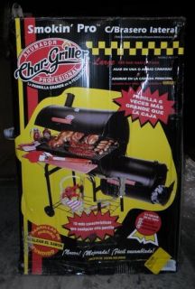 Char Griller 1224 Smokin Pro Charcoal Grill with Side Fire Box  $280