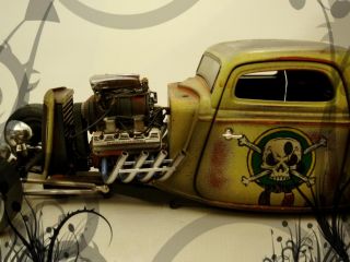 32 34 Ford Weathered Hot Rat Rod Project Car 1 18 Ertl GMP Maisto