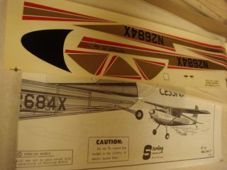 Sterling Cessna 180 Flying Balsa Wood Model Airplane Kit