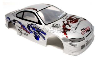 Item No S008   1/10 Scale 190mm Nissan Silvia Dragon Painted Body