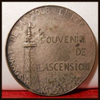 French Art Medal Eiffel Tower Ascension Souvenir