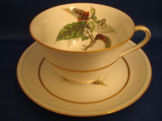Imperial China Craftsman 2 Cup Saucers 168 Red Leaves