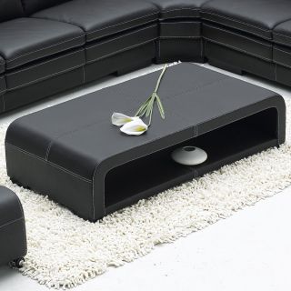 Contemporary Black Leather Sectional Sofa Couch Modern Sofa Chaise