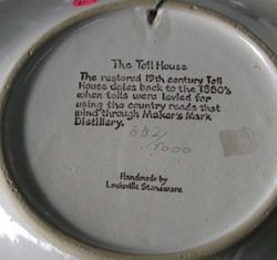 The Toll House Plate by Louisville Kentucky Stoneware