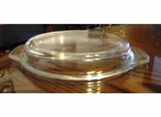 Fire King Anchor Hocking Oval Clear Glass Casserole Dish Lid Natures