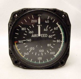 Edo Aire Air Speed Indicator 0 200 MPH Removed from Cessna 172