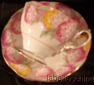 Royal Albert Teacup & Saucer Candytuft HPT Pink and Purple Floral