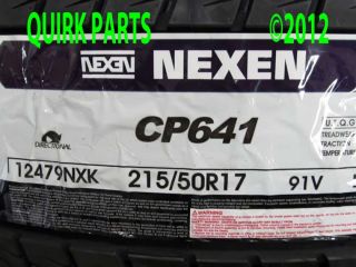 Nexen CP641 215 50R17 91V Tire Kia Optima Soul Genuine Brand New