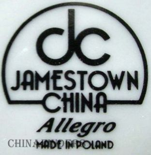 Jamestown China Allegro Pattern Salad Plate White Swirl