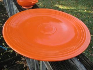 Vintage Fiestaware Radioactive Red 14 Round Platter Fiesta