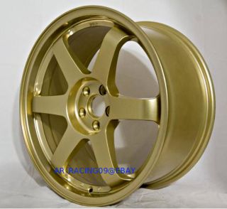 17 Rota Wheels 17x8 Grid 5x100 +35 Gold Corolla 99 05 Golf Jetta