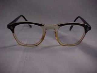 American Optical AO Horn Rim Mid Century Vintage Glasses 48 24 Mint