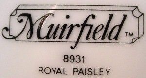 Muirfield China Royal Paisley 8931 Pattern Salad Plate