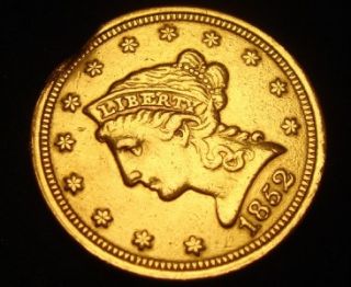 1852 $2 1 2 Liberty Head Gold Coin Quarter Eagle RARE