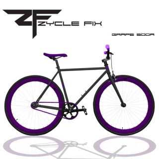 Gear Bike Fixie Bike Road Bicycle 48 cm w Deep Rims Grape Soda