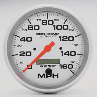 Autometer Ultra Lite Series Speedometer 0 160 MPH 5 Dia Electrical