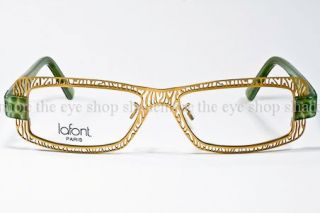 New Jean Lafont Eyeglasses Frame Volage 030 Gold Optical Green