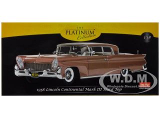 1958 Lincoln Continental Mark III Hard Top Copper Poly 1 18 by Sunstar