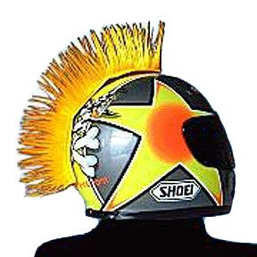 Motorcycle Helmet Mohawk Yellow motox ATV Bike Helmets Hairy Rs
