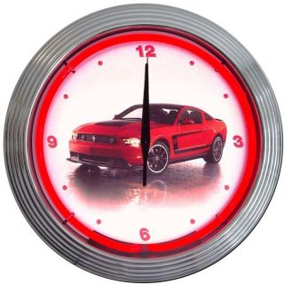 Ford Mustang Boss 302 Neon Clock