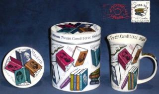 Novel Tea 14 oz Porcelain Mug Coaster Tin Set Paul Cardew Design