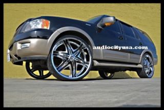 22inch Diablo Wheels and Tires Rims 300C Magnum Charger Challenger