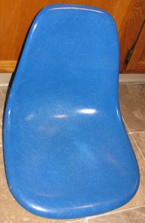 Miller Side Shell Chair on Swivel Stand on Wheels Used Eames