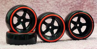 New 4X 1 10 RC Car Wheel Rim Drift Tyre Tire BB11A