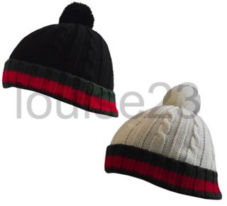 W17 Mens Designer Cable Knit Winter Bobble Pom Pom Ski Beanie Hat