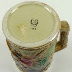 Vintage G Wreath 384 Japan Lustreware Tankard Mug Handpainted