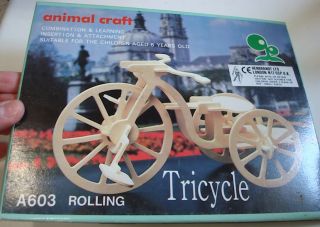 Wooden Bicycle Tricycle Model Toy Great Gift Idea