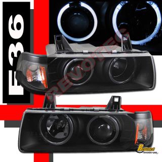 92 98 BMW E36 3 Series 4DR Halo Projector Headlights 97