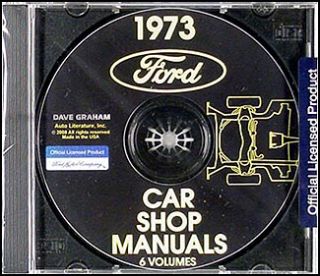 1973 Ford Shop Manual CD Torino Ranchero Gran Mustang Galaxie LTD