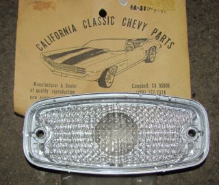 You are bidding on a NEW 1968 Camaro Grille Parking Lamp Lens. Sold by