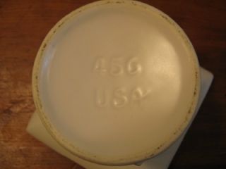 Vtg USA McCoy Matte White Pedistal Style Base Pottery Planter Vase